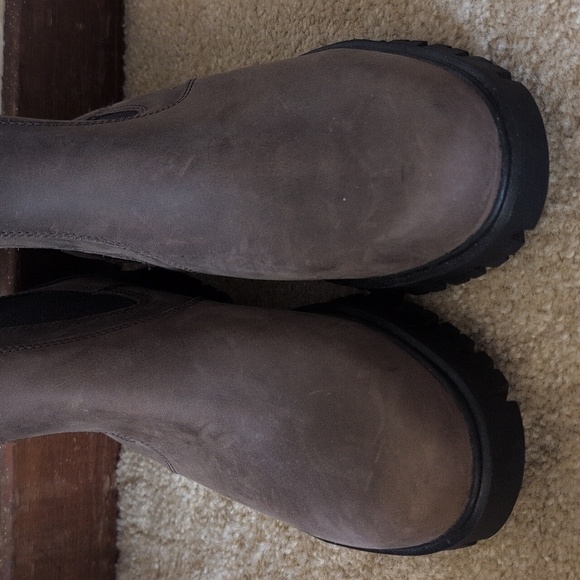 Zara Womens Suede Pull On Platform Ankle Boots Brown US 6.5  EU 37 - Picture 5 of 14